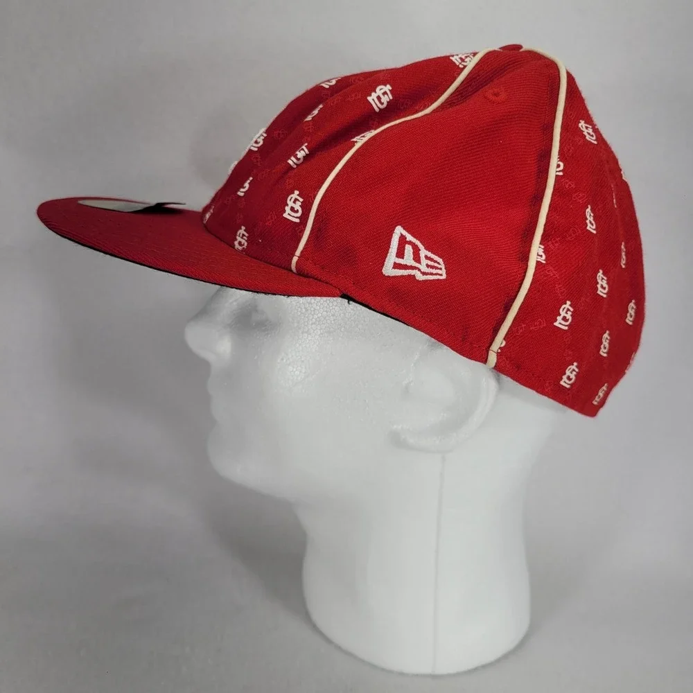 St Louis Cardinals Hat Cap Mens 7-7/8 Red New Era 59Fifty Fitted MLB Baseball